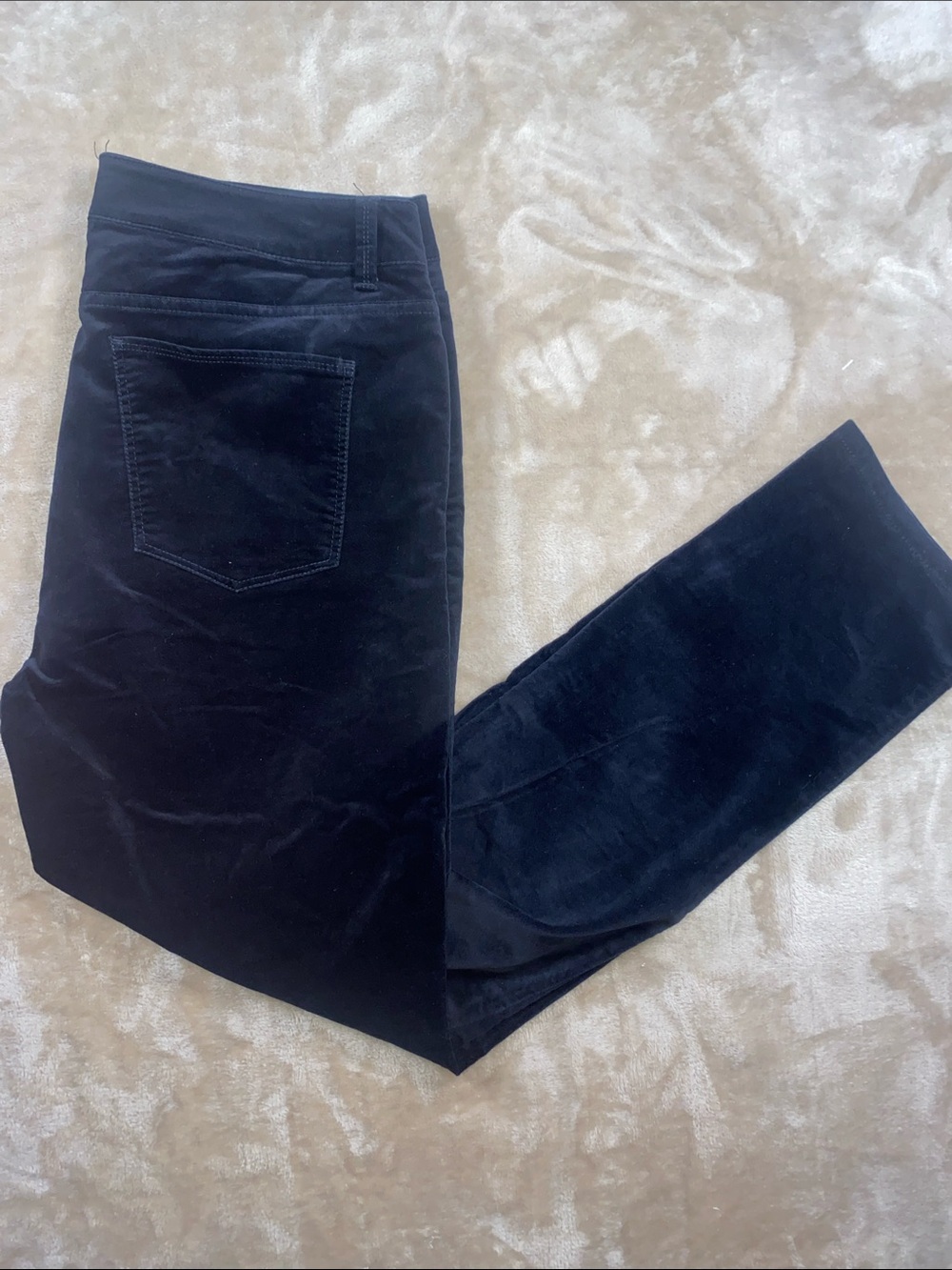 Women's Black Velour Velvet Jeans